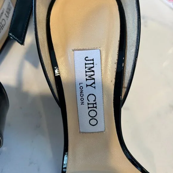 Jimmy Choo Edina Black Patent Leather heel - Picture 7 of 7